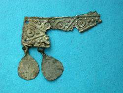 Viking era Strap Adornment with Axe Pendents, c. 10th-12th Cent